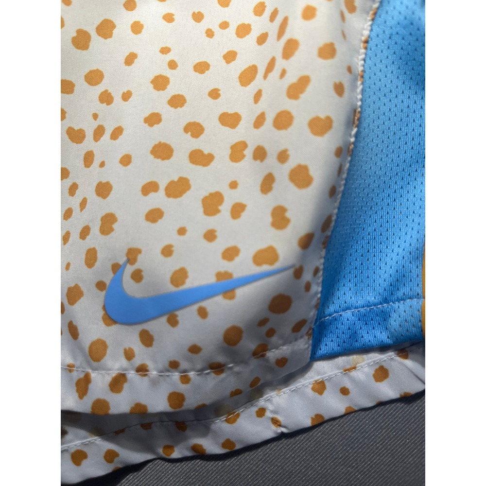 Nike Dri-FIT Kids Large Running Shorts Cheetah Print Blue White Gold Mesh L-0113